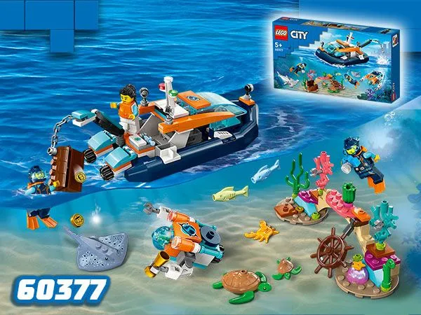 LEGO City 60368 Arctic Explorer Ship Building Toy Set (815 Pieces) Mainan  Balok (7 Tahun+)
