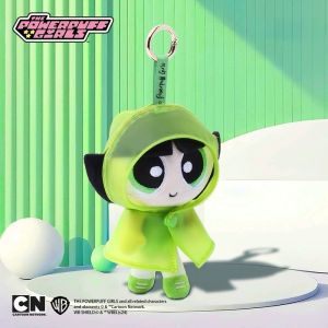Kawaii Anime The Powerpuff Girls Blossom Bubbles Buttercup 12Cm Pp Cotton Filled Plush Doll Doll Keychain Cartoon Pendant