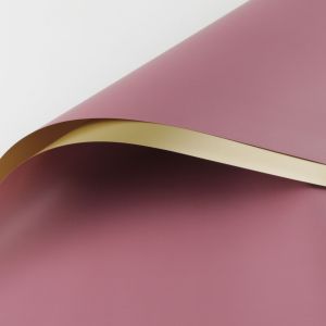 20 LEMBAR Flower Wrapping Paper Bi Color Gold Emas Cellophane Kertas Buket Bunga KB02