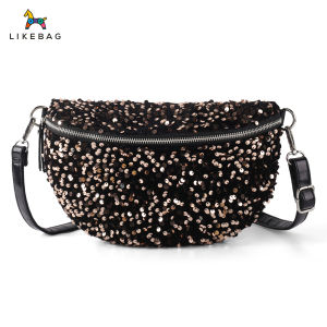 Túi đeo chéo thời thượng túi đeo hông túi đính sequin phong cách dạ hội đa năng cho việc đi làm túi đeo chéo dung tích lớn dành cho nữ.