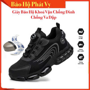Giày Bảo Hộ Nút Vặn Siêu Nhẹ SAFEGO MS269 Mũi Thép Chống Va Đập/ Đế Lót Kevlar Chống Đinh/Chống Trơn/Siêu Bền/Tặng Vớ