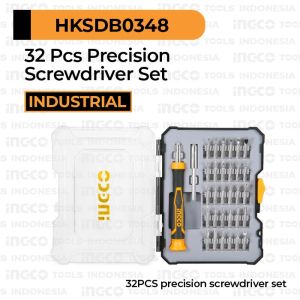 Precision Screwdriver 32pcs Set INGCO HKSDB0348 Obeng Reparasi HP Jam