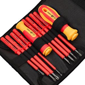 NAMSHEVA 10Pcs/set Dismountable Insulated Electrician Screwdriver Electrical Equipment Antiskid Handle Electrician Repair Tools Universal Hand Tool Screwdriver Set