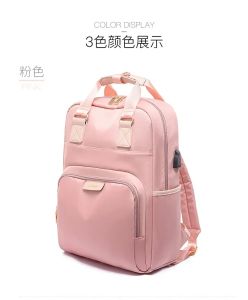SG Women Men Commuting Backpack USB Charging Waterproof Luxury Oxford Laptop Travel Bag