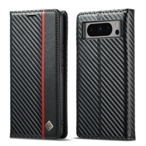 For Google Pixel 11 10 10A 9 9A 9 Pro XL / Google Pixel 8 8A Pro / Google Pixel 7 7A 7 Pro Phone Case Carbon Fiber Magnetic Wallet Card Slots Couples Flip Cover Casing