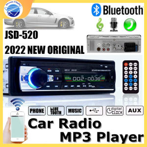 🇵🇭 2023 New Original JSD520 12V 1Din Car Radio Bluetooth Stereo Mp3 Player Wireless Digital Media Single-Din in Dash Receivers FM /USB/SD/AUX-IN/FM with Remote control Car Interior Accessories Car Stereo Radio In Dash Aux Input