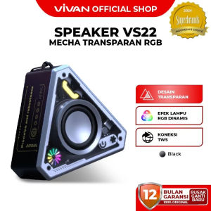 Vivan VS22 Speaker Bluetooth 5.3 Speaker TWS Mechanical Punk RGB Light Stereofonik Bass -Garansi Resmi 1Tahun