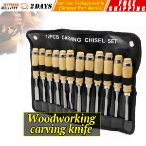 ❤️【Same Day Delivery】 12Pcs/set Wood Carving Hand Chisel Tool Set Woodworking Professional Gouges Consruction An Carpentry Tools Carpenter Tools Carving Chisel Set