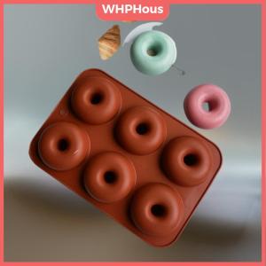 WHPHous 6 Holes Silicone Donut Mold Bagel Pan Non Stick Baking Heat Resistance Mould Doughnut Maker Pan Baking Tool
