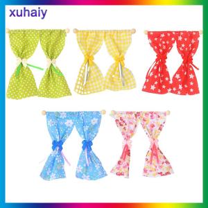 xuhaiy 1 12 Dollhouse ngọt ngào hoa rèm cửa mô hình Dollhouse mô phỏng đồ nội thất trang trí búp bê nhà sống cảnh phụ kiện trang trí
