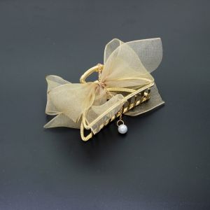 Gratis Ongkir - Jepit Rambut Motif Mutiara Jedai Logam Pita Mutiara