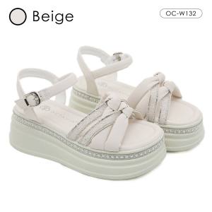 OCTAVIA Sandal Slingback Wedges Heels Wanita #OC-W132