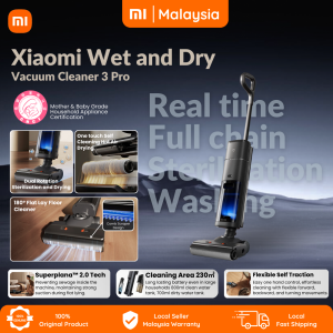 XIAOMI MIJIA Wet Dry Vacuum 3 Max 4 IN 1 Mop Sterilization Self Cleaning Hot Air Drying Anti Hair Tangles Dual Edge米家洗地机