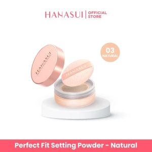 Hanasui Perfect Fit Setting Powder - Loose Powder - Bedak Tabur 12gr/Natural Coverage Pore Blurring