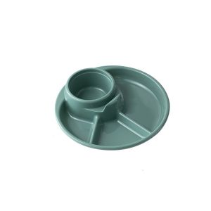 Portable Breakfast Plate Divided Food Barbecue Picnic Tray Portion Control Plate for Healthy Eating for Adults Kids