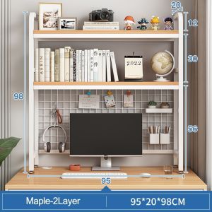 Desktop Rack Wire Mesh Grid Tabletop Organiser Bookshelf Tabletop Storage Multipurpose Tabletop Storage Organiser