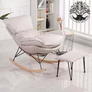 Ghế Sofa Bập Bênh Thư Giãn Nguyên Bộ Gồm Đôn - Ghế Đọc Sách Đuôi Tôm