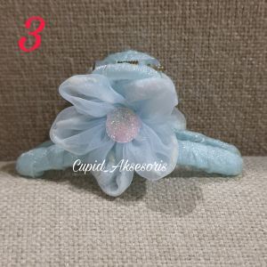 LOLI MOLI JEPIT RAMBUT 7.5CM / JEDAI / JEPITAN SALON  BUNGA JALA 2 SISI PREMIUM