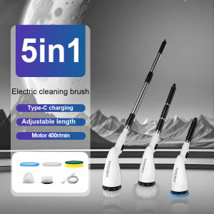 JameMirs 8in1 Electric Cleaning Brush Cordless 1500RPM Multifunctional Spin Scrubber Kitchen Bathroom Toile Floor Cleaning Tools Rechargable