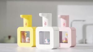 Xiaomi 400ml Automatic Liquid Foam Soap Dispensers Cute Smart Washing Hand hine Rechargeable Waterproof Cartoon Bathroom Acce