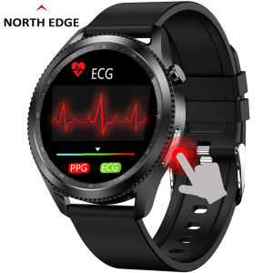 NORTH EDGE E102 GLU Original Smartwatch Men Watch  ECG+PPG Heart Rate Blood Pressure Oxygen temperature Bluetooth watch compatible with Android IOS IP68 Waterproof