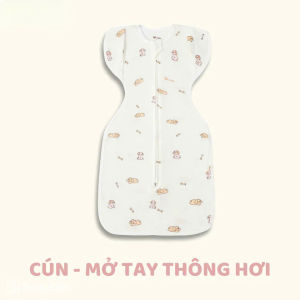 Nhộng Thông Hơi Mở Tay Unbee Cho Bé Chất Liệu Tơ Tằm Giúp Ngủ Ngon Tránh Giật Mình Từ 0-9M