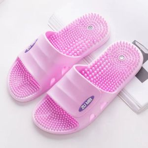 ZEEMIN New Womens Open Toe Foot Massage Slippers Soft Sole Non Slip Home Slippers Foot Acupoint Foot Therapy Shoes Bathroom Slippers