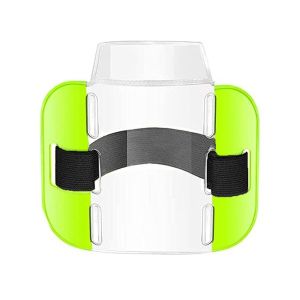 MUKANG Plastic Arm Band ID Badge Holder Transparent Reflective Wristband ID Card Holder Credit Card Case Adjustable Card Cover Women