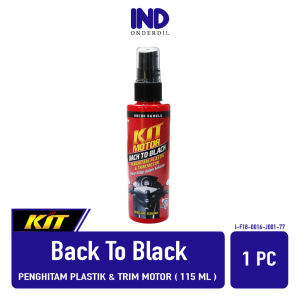 Kit Back to Black Trim Restorer Menghitamkan-Hitam-Mengkilapkan Plastik-Cepat Menyerap-Tahan Lama-UV Protection Motor-Mobil 115ml-115 ml Penghitam Pengkilap Motor Interior Mobil