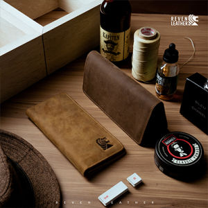 REVEN LEATHER Gavin Wallet - Dompet Panjang Pria Kulit Sapi Asli