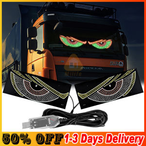 ✅Original fast delivery✅2PCS 24V 12V USB LED Devil Eye Dynamic Big Devil Eyes Light for Cars Programmable Window Screen
