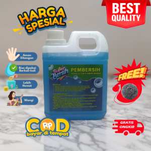 Super Bersih Pembersih Perkakas Kamar Mandi / Cairan Pembersih Toilet Closet WC Wastafel ukuran 1 liter