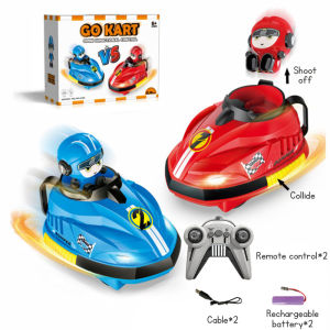 Kids Electric Remote Control Bumper Car Kart Toys For  Boys Girls Toys with Built-in Music Perfect