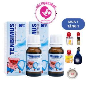Men vi sinh Tenbimus 10 chủng bổ sung lợi khuẩn giúp trẻ tiêu hóa tốt tăng hấp thu chai 10ml + quà