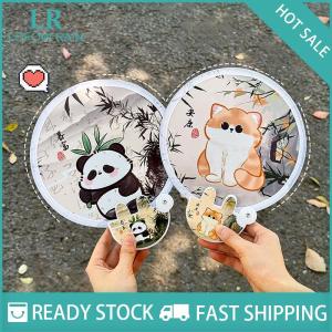 LF Wholesale✨Flash Sale ✨ Portable Cartoon Folding Fan Kawaii Creative Foldable Fan Cool Summer Hand Fan Flying Disk Pocket Cloth Fan Gifts For Kids