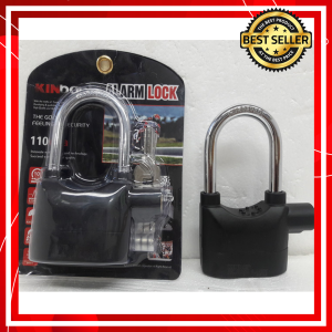 Gembok Alarm Kinbar BESTQUALITY / kunci gembok cakram Ban motor gembok Alarm padlock getar Ring panjang ruko Lock