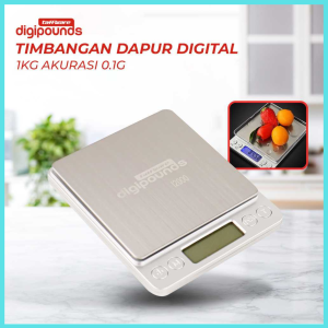 COD Taffware Digipounds Timbangan Dapur Digital Scale 1kg Akurasi 0.1g i2000 / murah promo mini ringan kecil emas
