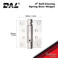 DAL® 4" Self-Closing Spring Door Hinge 90 degrees Stop (Pair). 