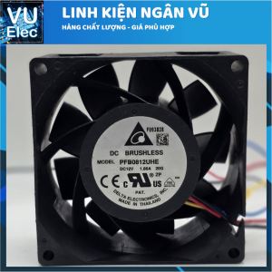 Quạt Tản Nhiệt Siêu Mạnh 12V-24V 12x12CM cực bền dùng trong công nghiệp