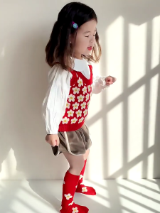 Baby Children Kids Middle Tube Socks Flower Printed Spring Autumn Warm Stocking Knee High Tube Sox for Kids Boys Girls