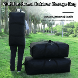 SKJK Waterproof Extra Large Capacity Travel Bag Reinforced Handles 55L/100L/150L Travel Duffle Backpack Tough And Tear-Resistant Foldable Camping Tent Storage Bag Sports