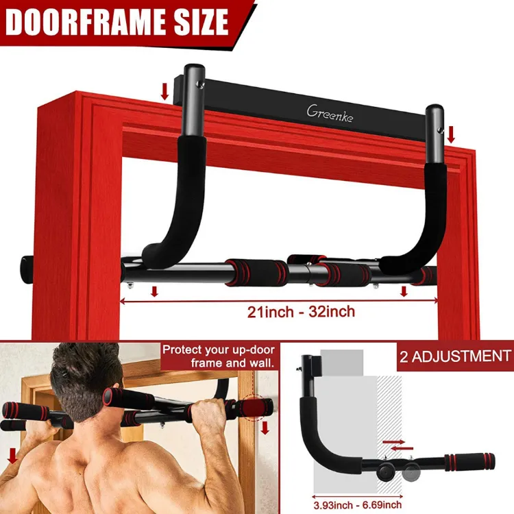 HSP Heavy Duty Adjustable Door Way Pull Up Bar Gym Equipment for men and  women, Home Gym, Indoor Fitness Equipment