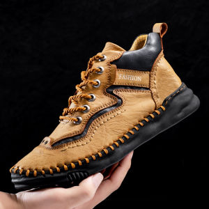 Prikol Premium Fashion Import Klasik Sepatu Ankle Boots Tinggi Pria Keren Kulit Sapi Formal Kerja Santai Casual Anti Slip Handmade Kuliah Men Boots 218