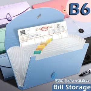 NOBLELYN 13 Layers B6 File Folder Large Capacity PP Ticket Holder Simple Expandable Bill Storage Booklet Students