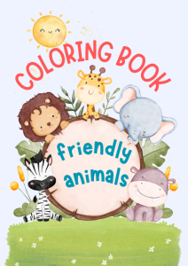Friendly Animals Alphabet Coloring Book A-Z Animals - Coloring Tracing Pad for learning kids Learning booklet