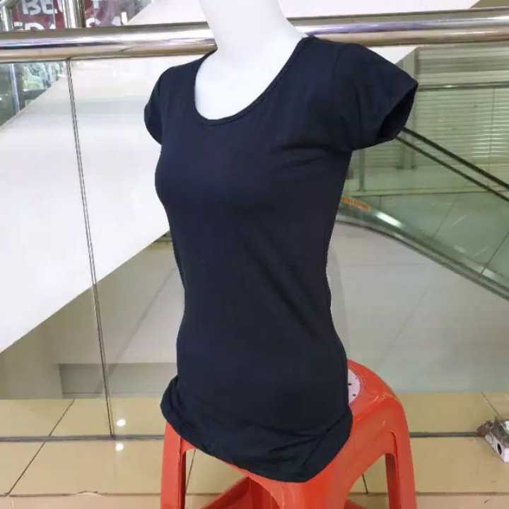 Baju Kaos Wanita Lengan Pendek Bahan Spandek PE UKuran S- M L
