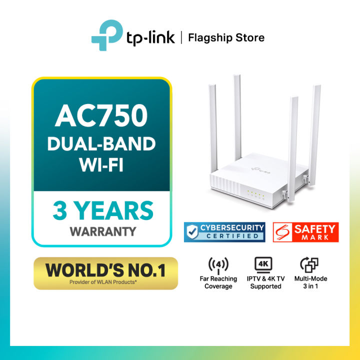TP-Link Dual-Band Wi-Fi Archer C24 AC750 Router (Supports IPTV)