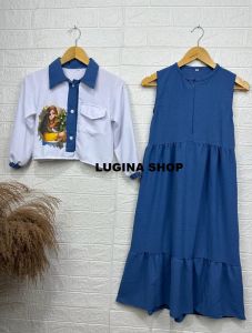 DRESS ANAK ROMPI KEMEJA M L XL XXL