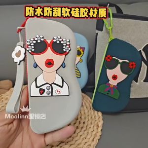Silicone Sunglasses Glasses Bag Storage Sunglasses Storage Case Pouch Waterproof Dustproof Coin Purse with Face
