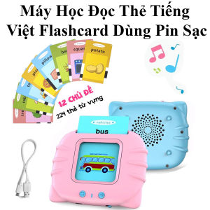 Máy Học Đọc Thẻ Tiếng Anh Và Tiếng Việt Flashcard 224 Từ Vựng Dùng Pin Sạc